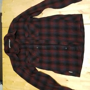Men's Icebreaker Plaid Merino Button Down Shirt 100% Wool Size Small